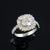 Cushion Shaped 14k White Gold Engagement Ring