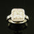 Pincess Cut Diamond Cushon Shaped Baguette Engagement Ring