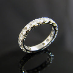 Handmade Diamond Engrave Wedding Band