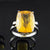 Handmade Citrine Scroll 14k White Gold Ring