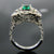 Handmade Emerald Custom Design Engraved Ring