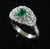 Handmade Emerald Custom Design Engraved Ring