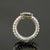 Continuum Silver Emerald and Diamond Cushion Shaped Ring