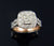 14K White and Rose Gold Infinity Halo Engagement Ring 