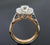 14K White and Rose Gold Infinity Halo Engagement Ring 