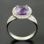 14K White Gold Antique Cushion Cut Amethyst Halo Ring 