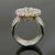 Handmade 14k White Gold Engrave Halo Style Custom Made Ring
