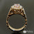 14K Rose Gold Morganite and Diamond Engagement Ring 