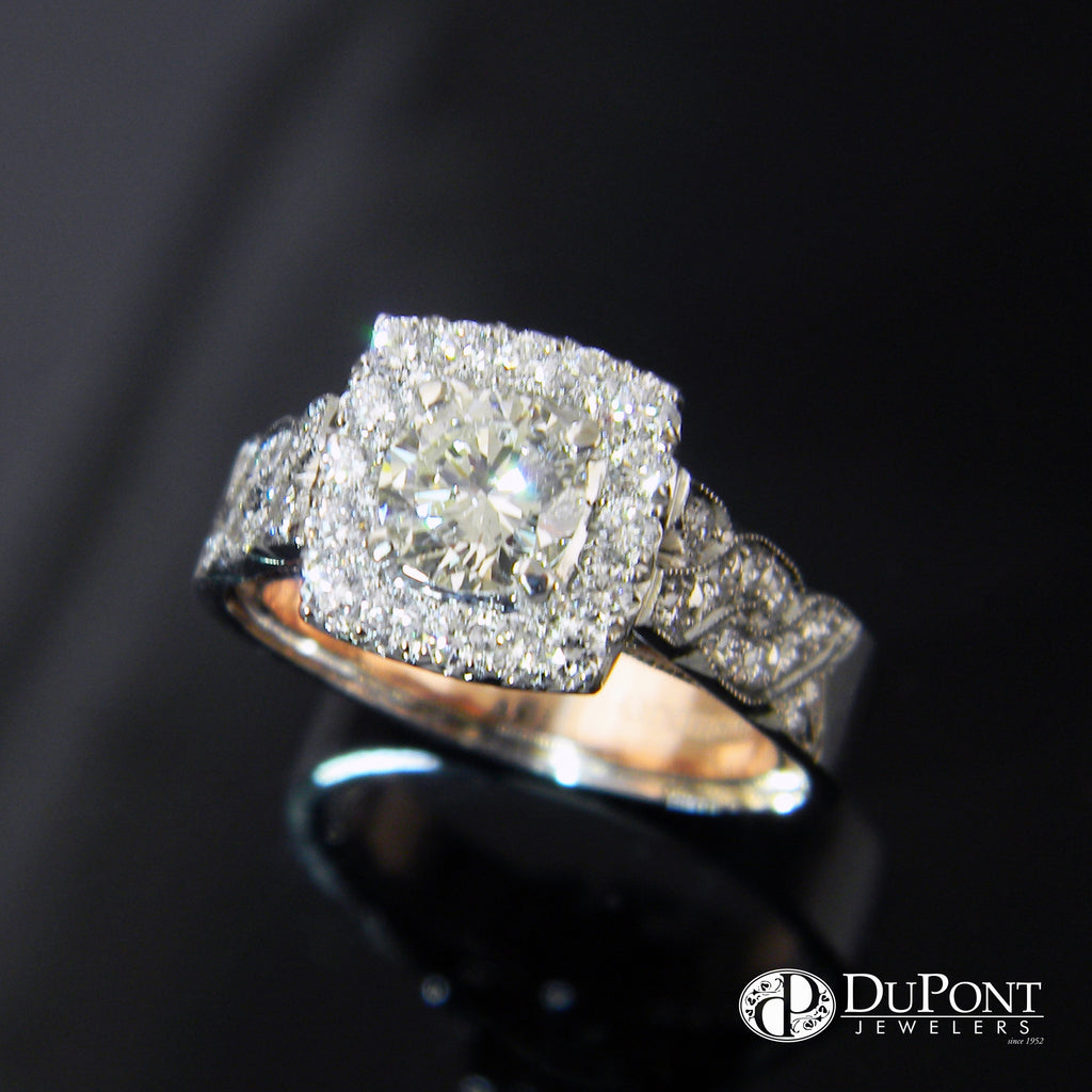 Radiant Cut Engagement Ring with Halo – Hamra Jewelers