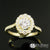 14k Yellow Gold Oval Style Handmade Engagement Ring