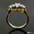 Emerald and Trilliant Cut Handmade Ring