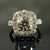 White Gold Diamond Ring with Floure De Lis Ends 3 Carat Center Diamond