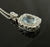 Cushion Shaped Aquamarine with Diamonds Pendant