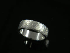 Distressed Wedding Band Continuum Silver